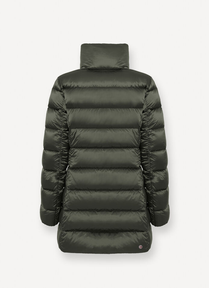 Long fitted down jacket image number 5