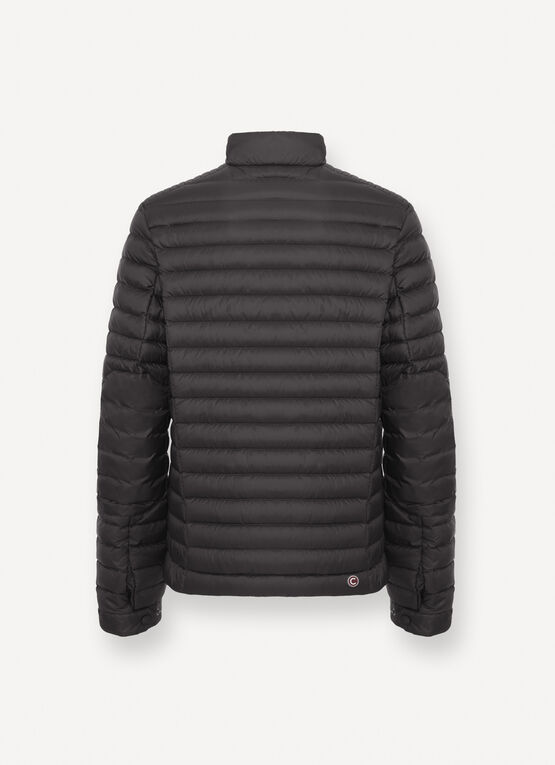 Autumn-weight padded biker jacket with drawstring