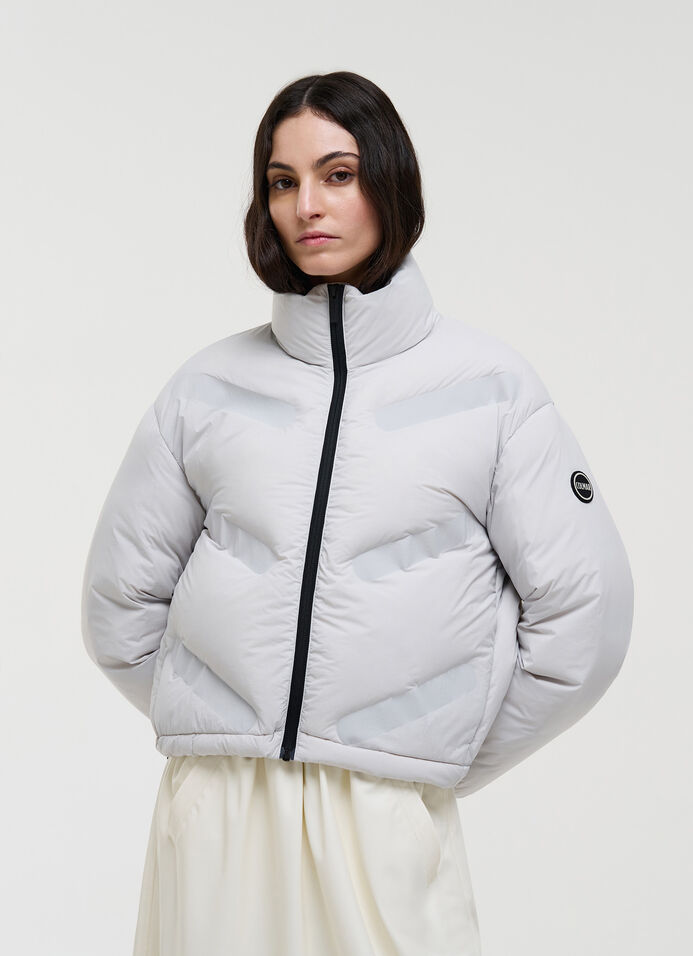 Piumino opaco dal design diagonale  image number 1