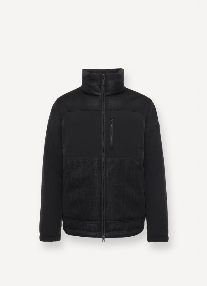 Bi-material down jacket image number 4