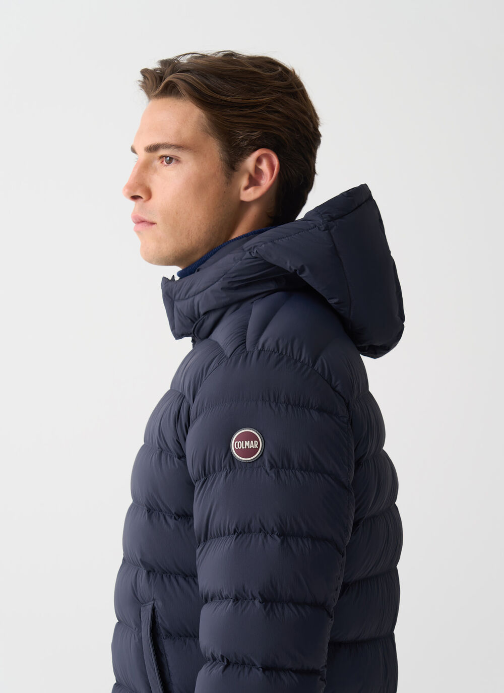 Down jacket with detachable hood image number 2