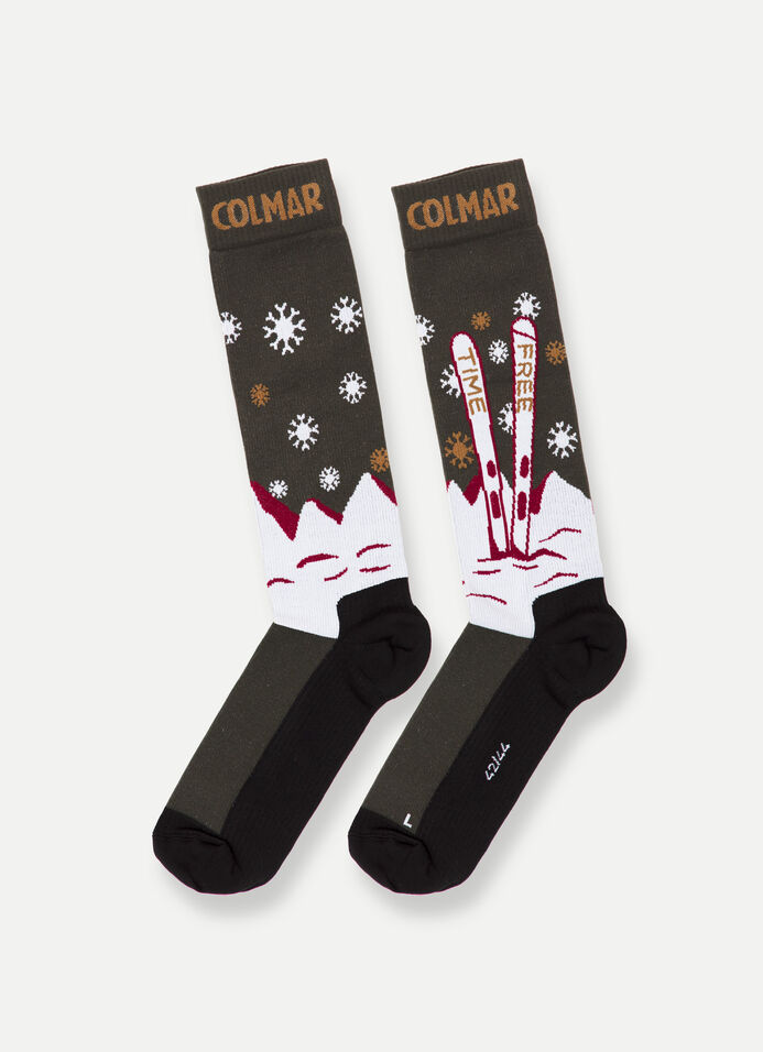 Calcetines unisex con esquíes y copos de nieve - Colmar