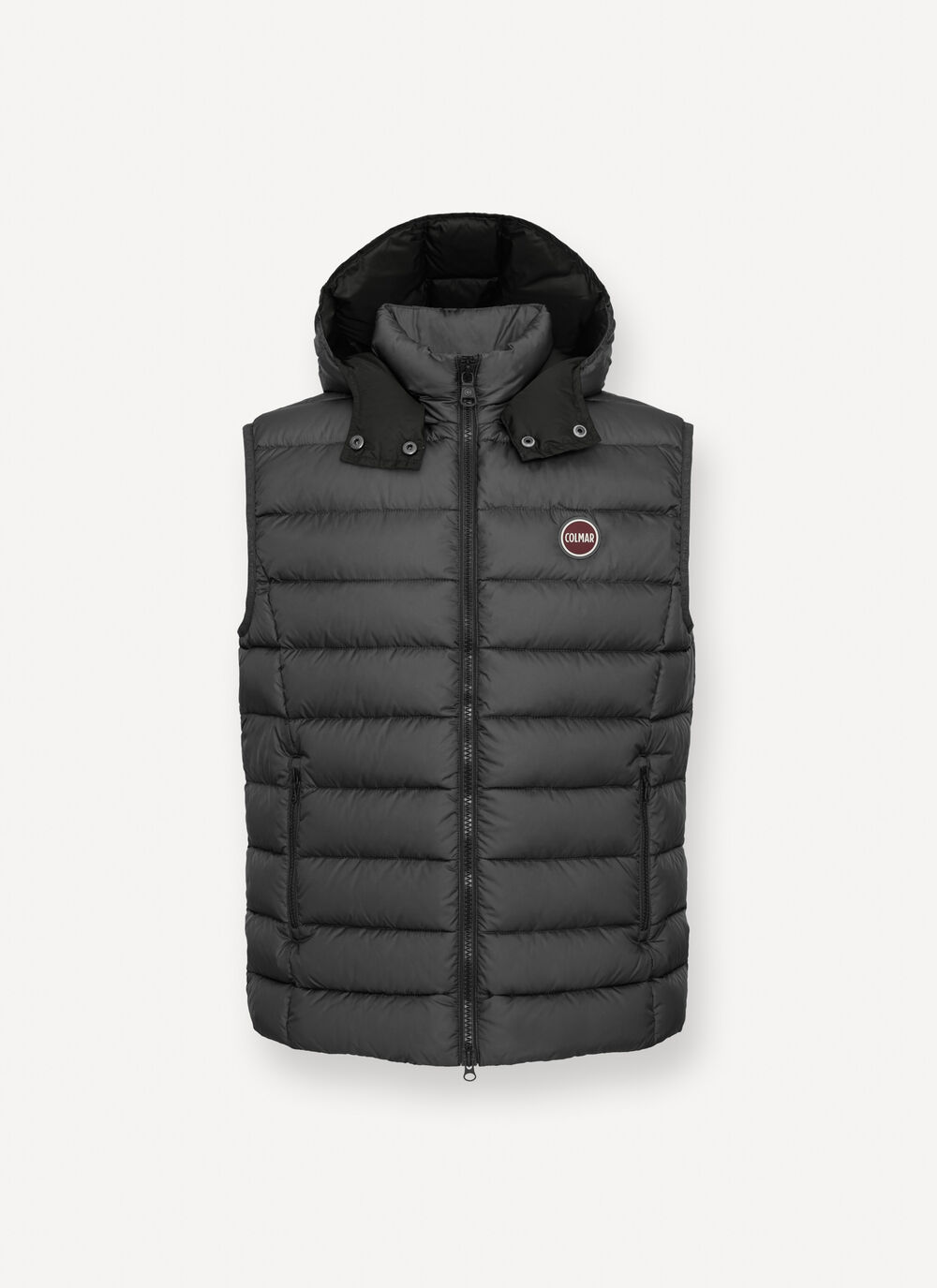 Down vest with detachable hood image number 4