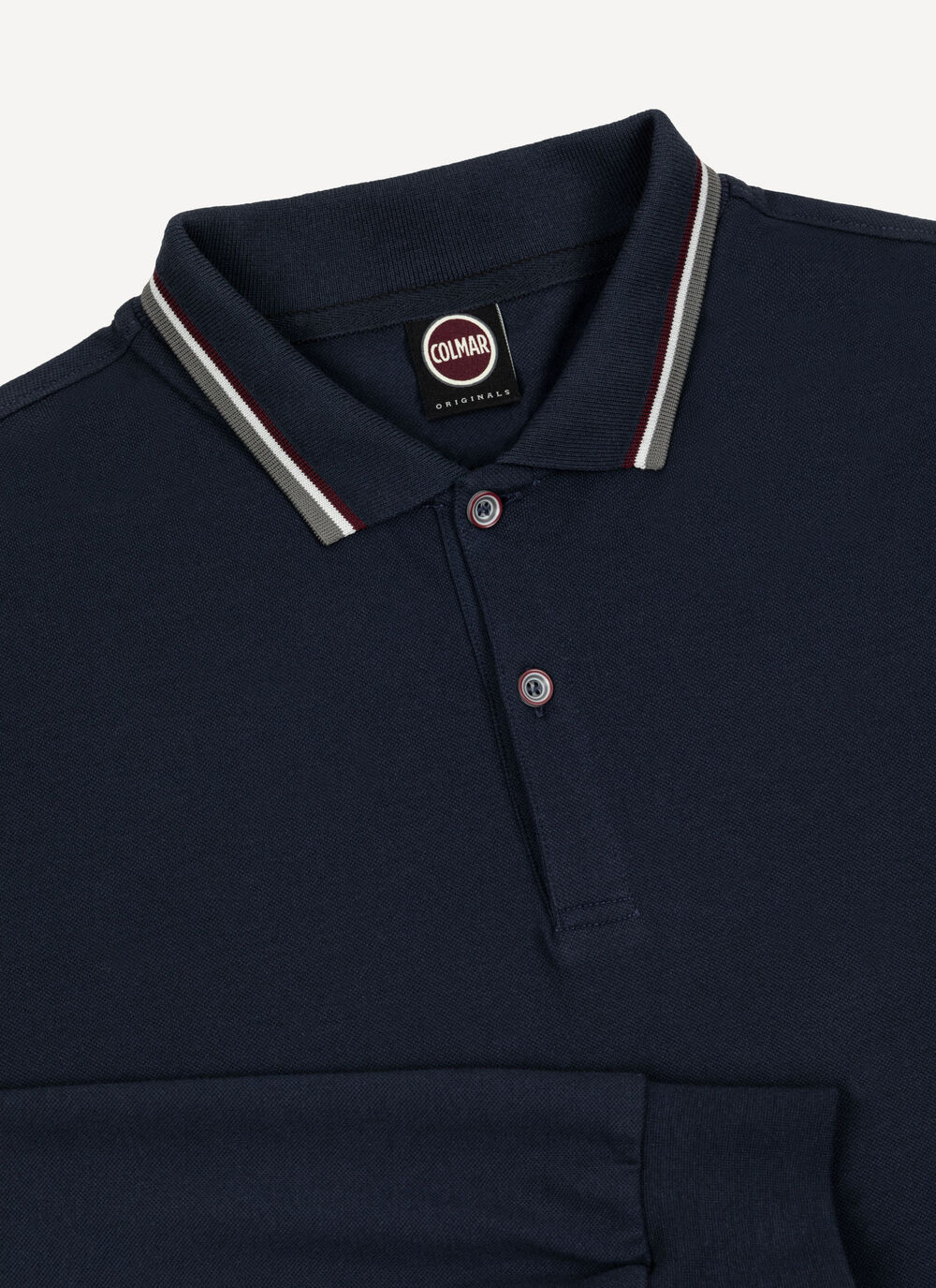 Long-sleeved tricolour polo shirt image number 5