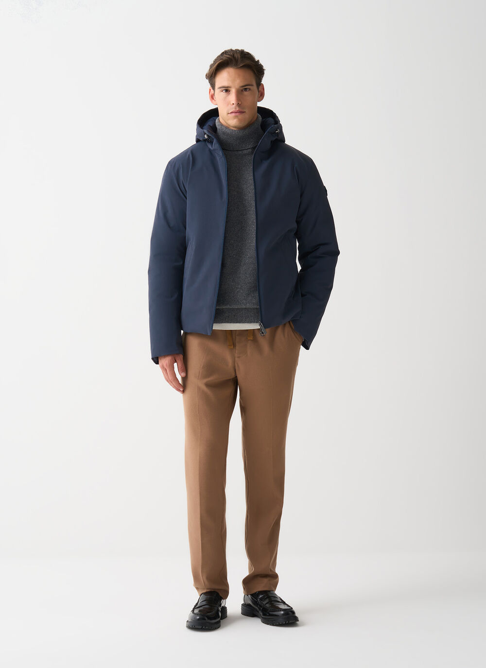 Reversible waterproof down jacket  image number 0