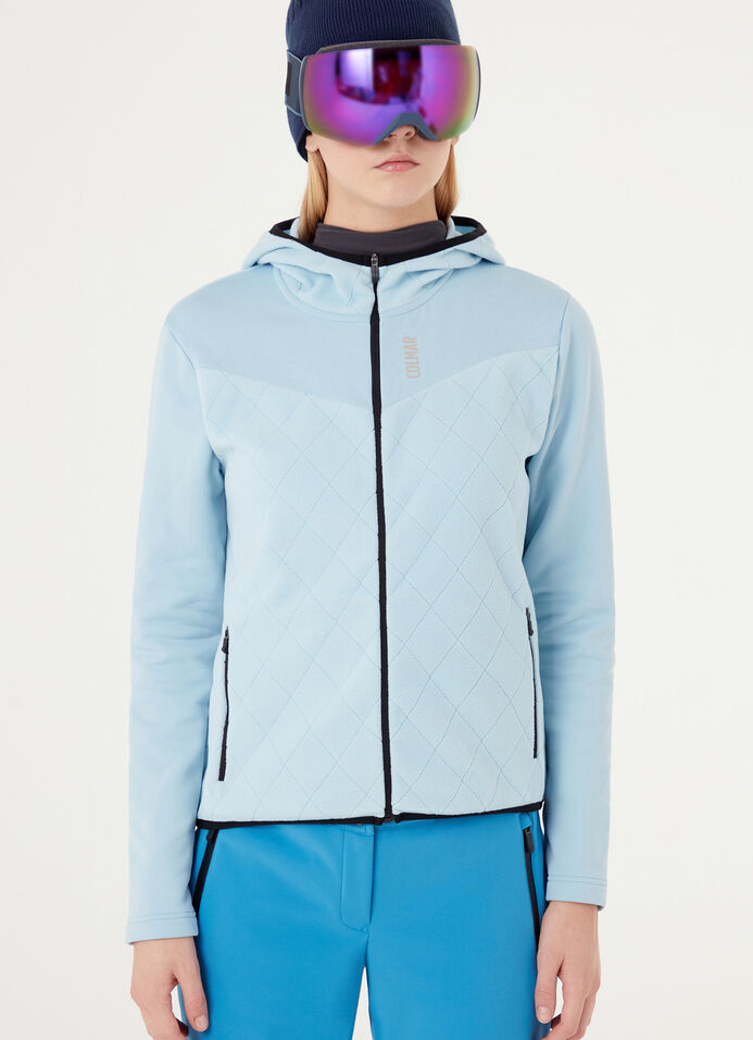 Jacquard full-zip ski sweatshirt with hood - Colmar