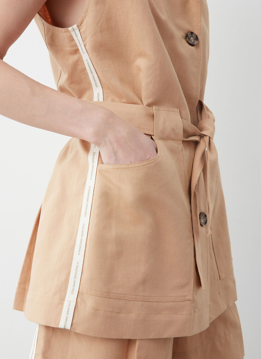 Linen shirt vest image number 2