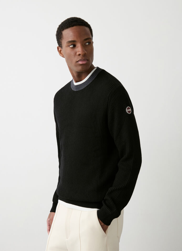 Fisherman’s rib-knit crew-neck pullover image number 0