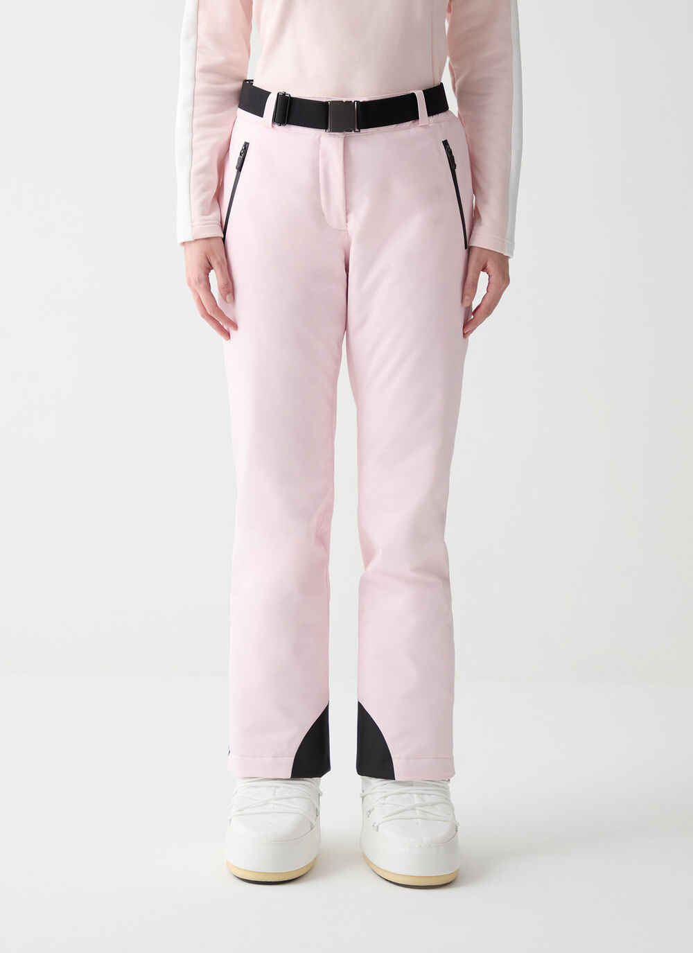 Padded ski pants with belt image number 1