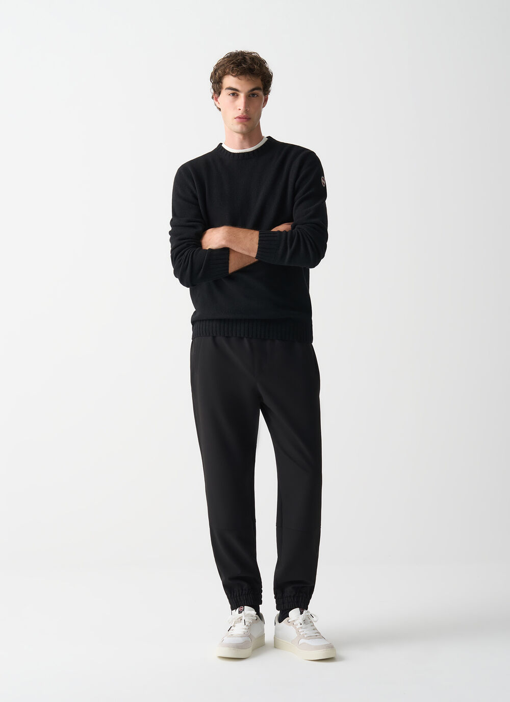 Branded wool pullover image number 0