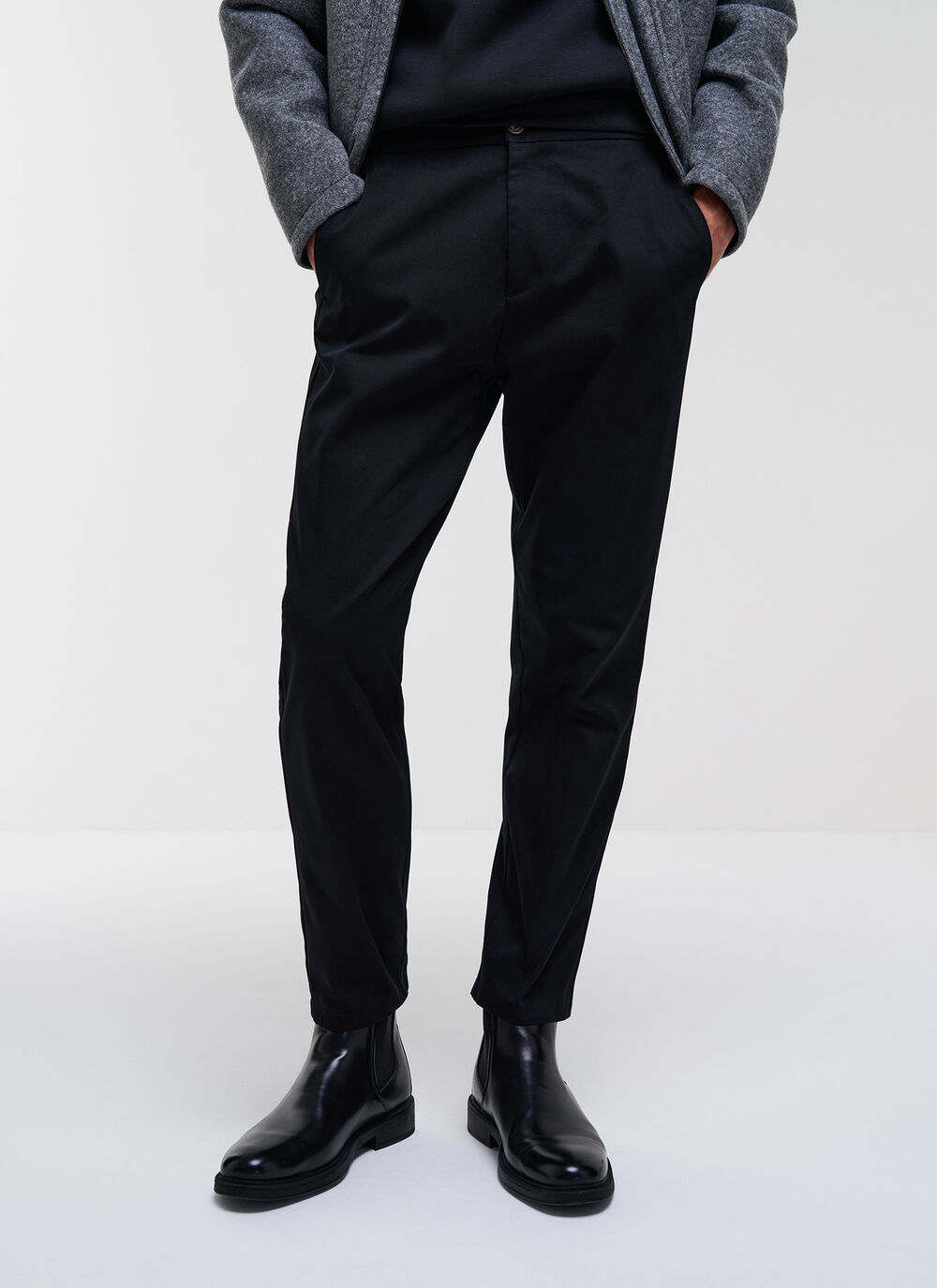 Classic cotton trousers image number 1