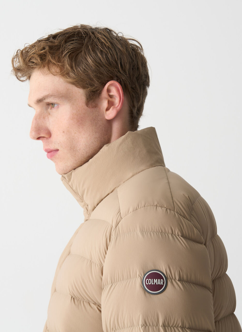 Down jacket with padded collar image number 2