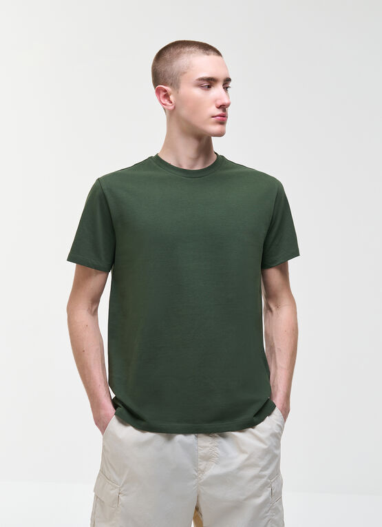 T-shirt logot&eacute; en coton piqu&eacute;