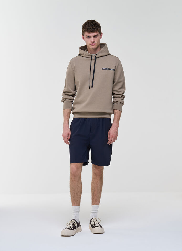 Cotton interlock hooded sweatshirt 