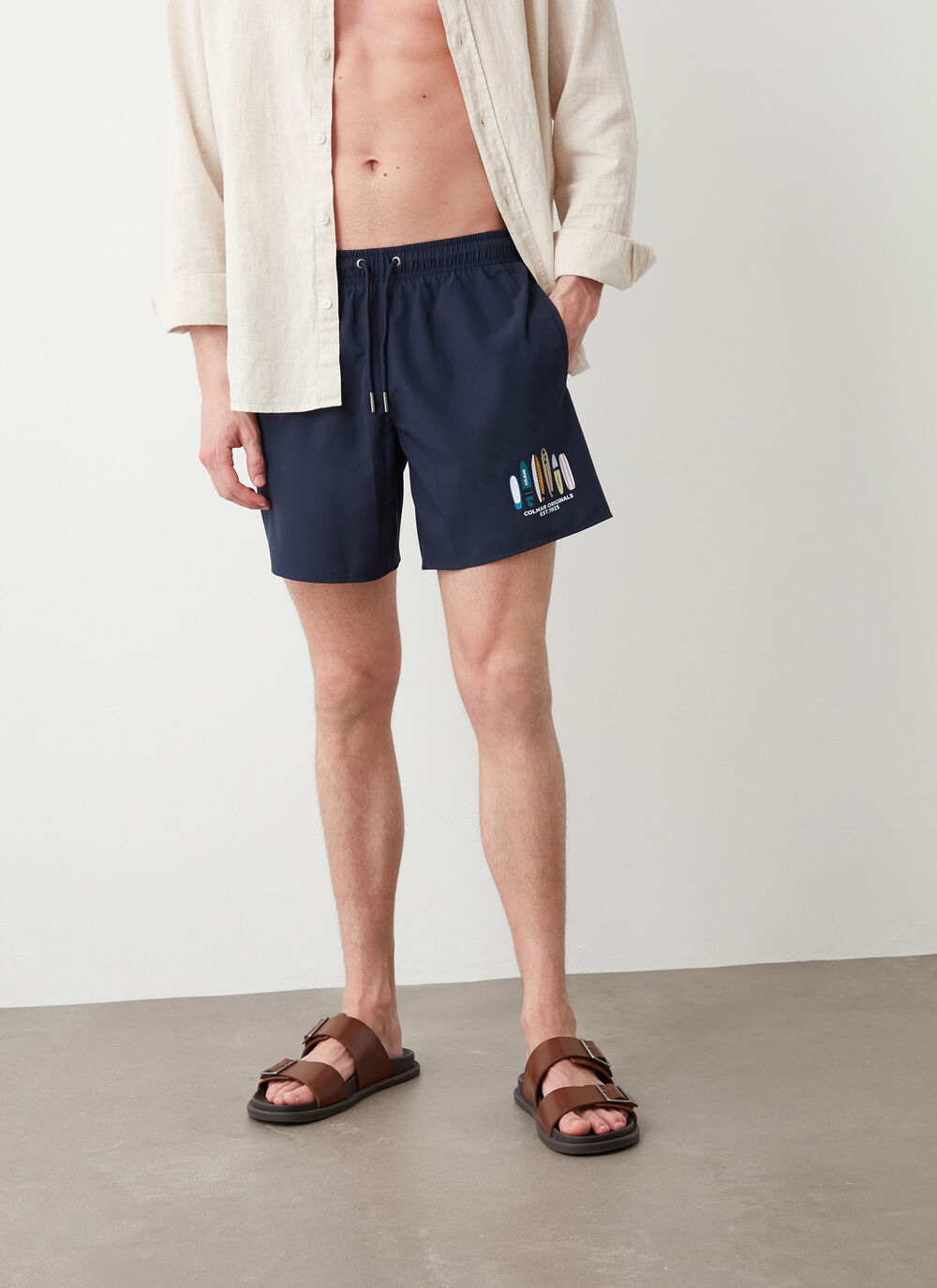 Surf-print swimsuit image number 2