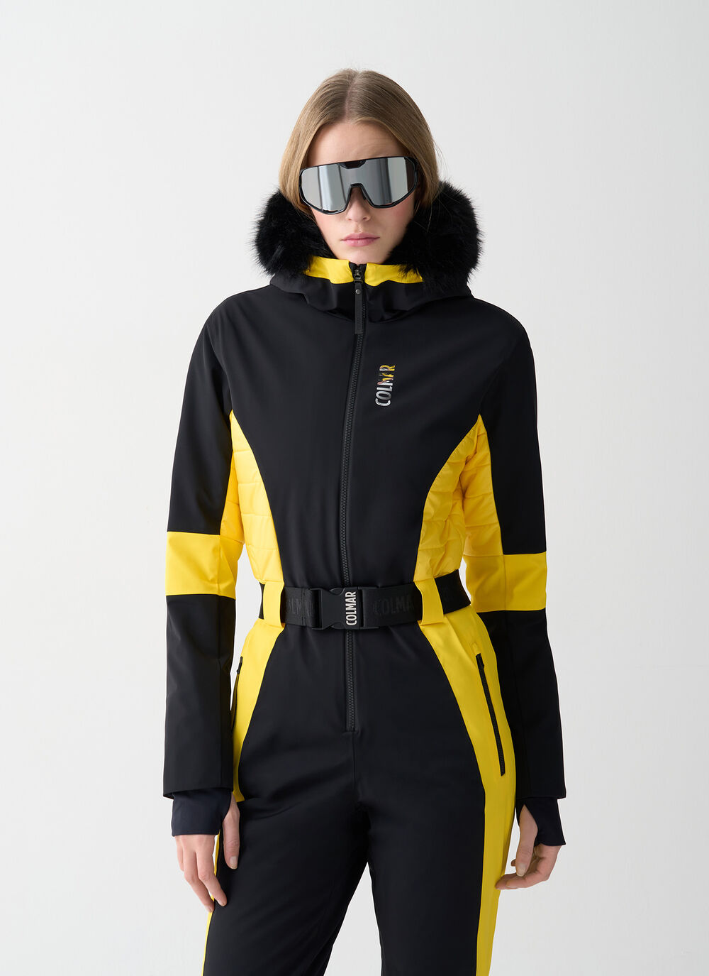 Clepsydra padded ski suit with faux fur image number 2
