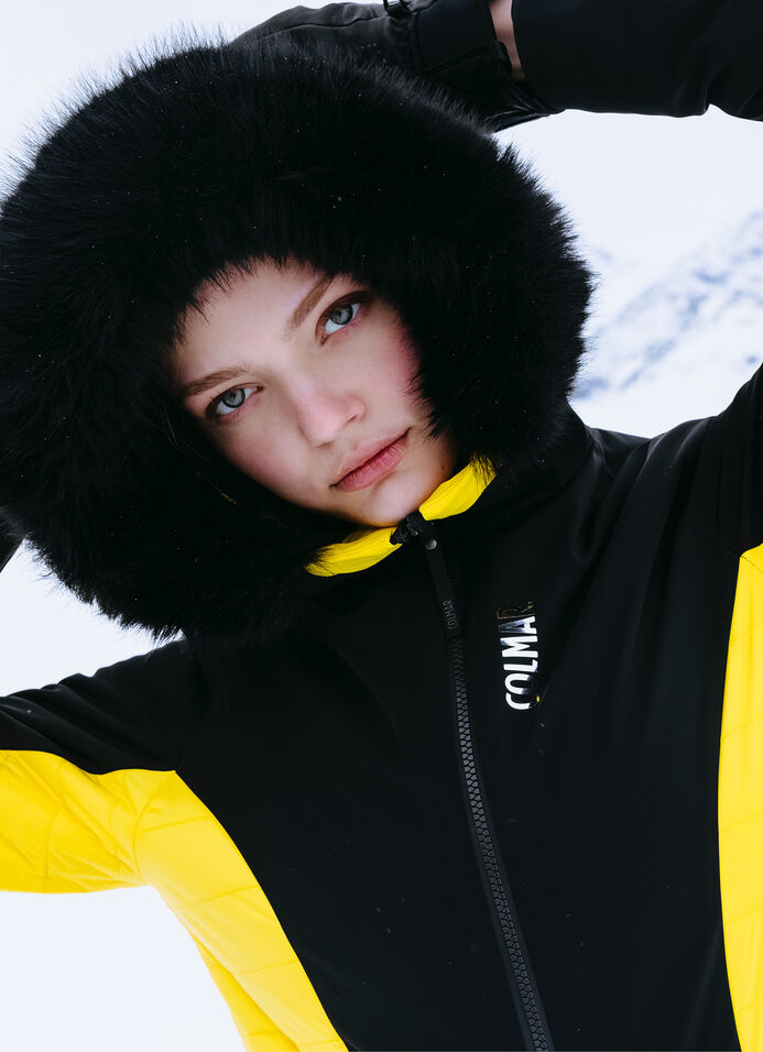 Clepsydra padded ski suit with faux fur image number 0