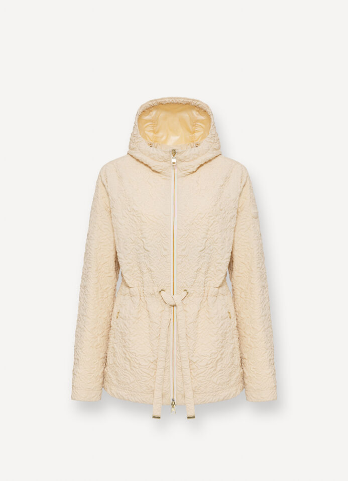 Embossed jacket with drawstring image number 4
