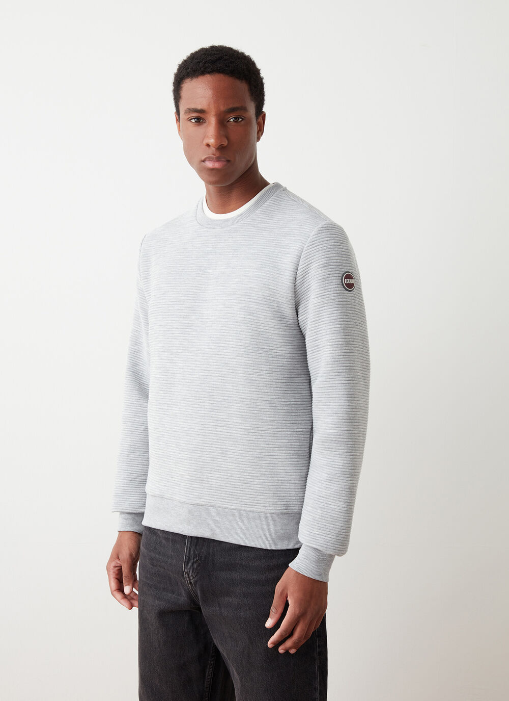 Sweat &agrave; col rond en Ottoman milleraies image number 2