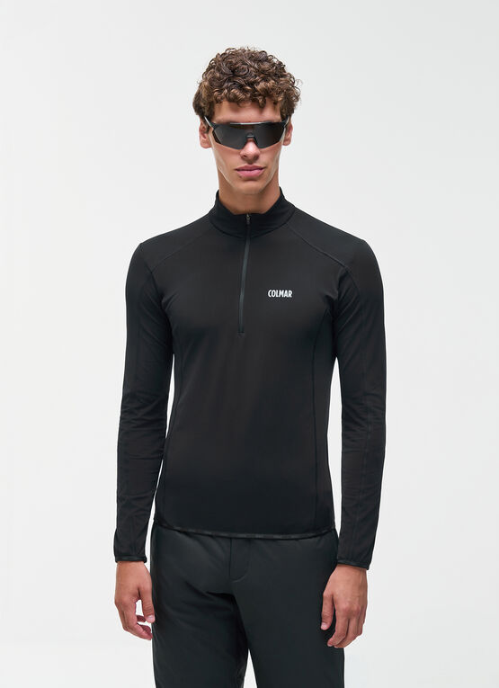 Thermal ski sweatshirt with half-zip