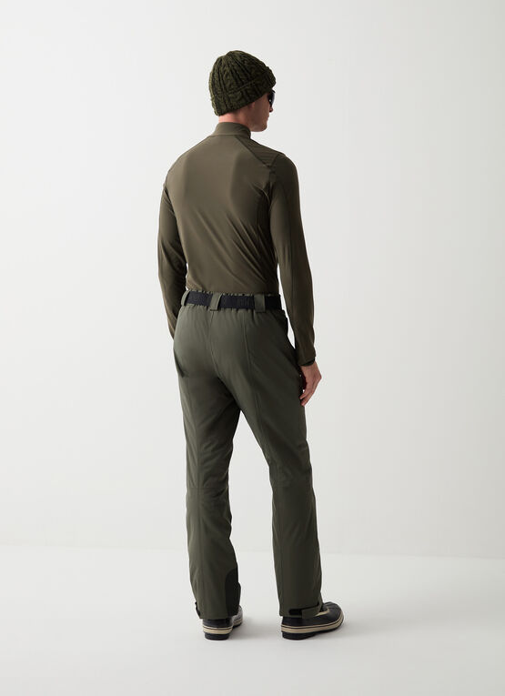 Padded ski pants with belt