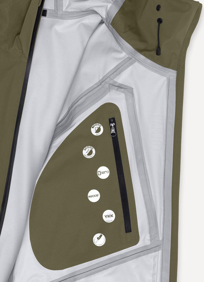 Long Elevated 3L ski shell jacket image number 6