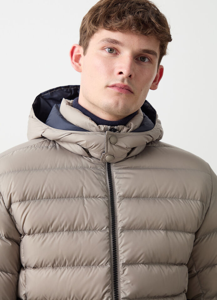 Sporty down jacket with detachable hood image number 2