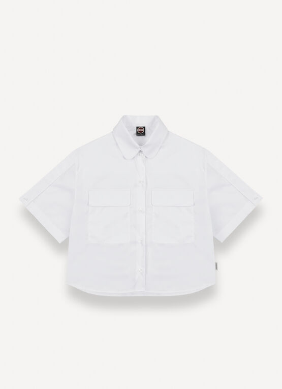 Short-sleeved cotton shirt