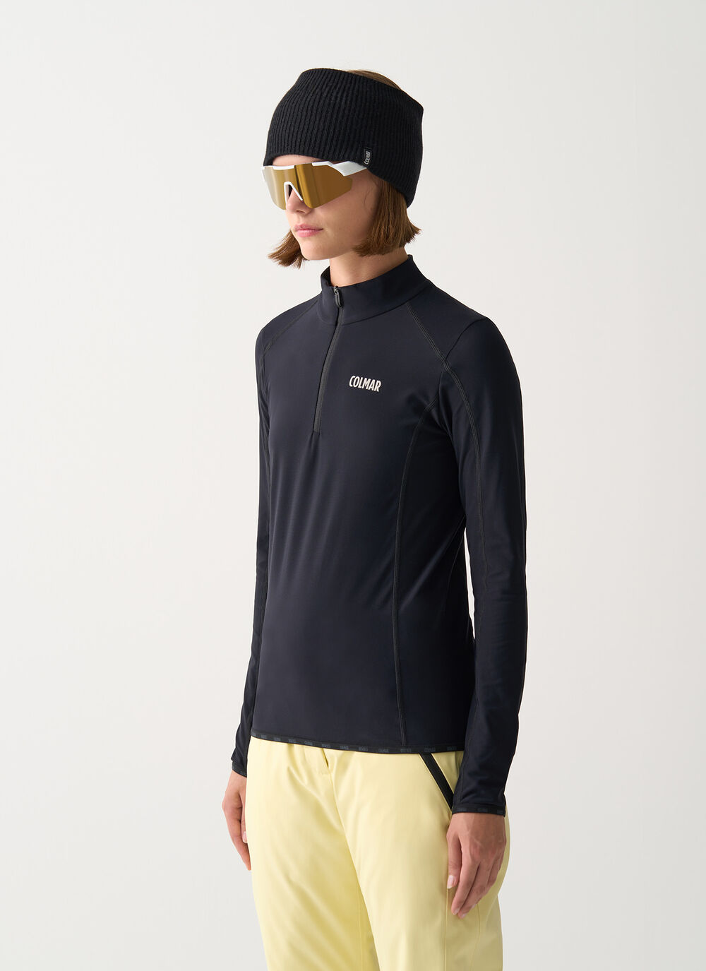 Thermal stretch ski jumper with half-zip image number 1