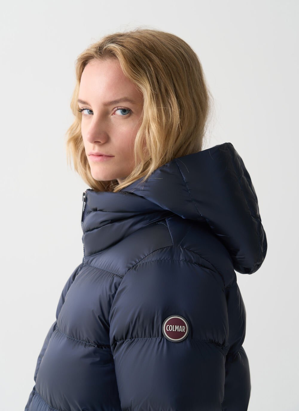 Down jacket with detachable hood image number 2