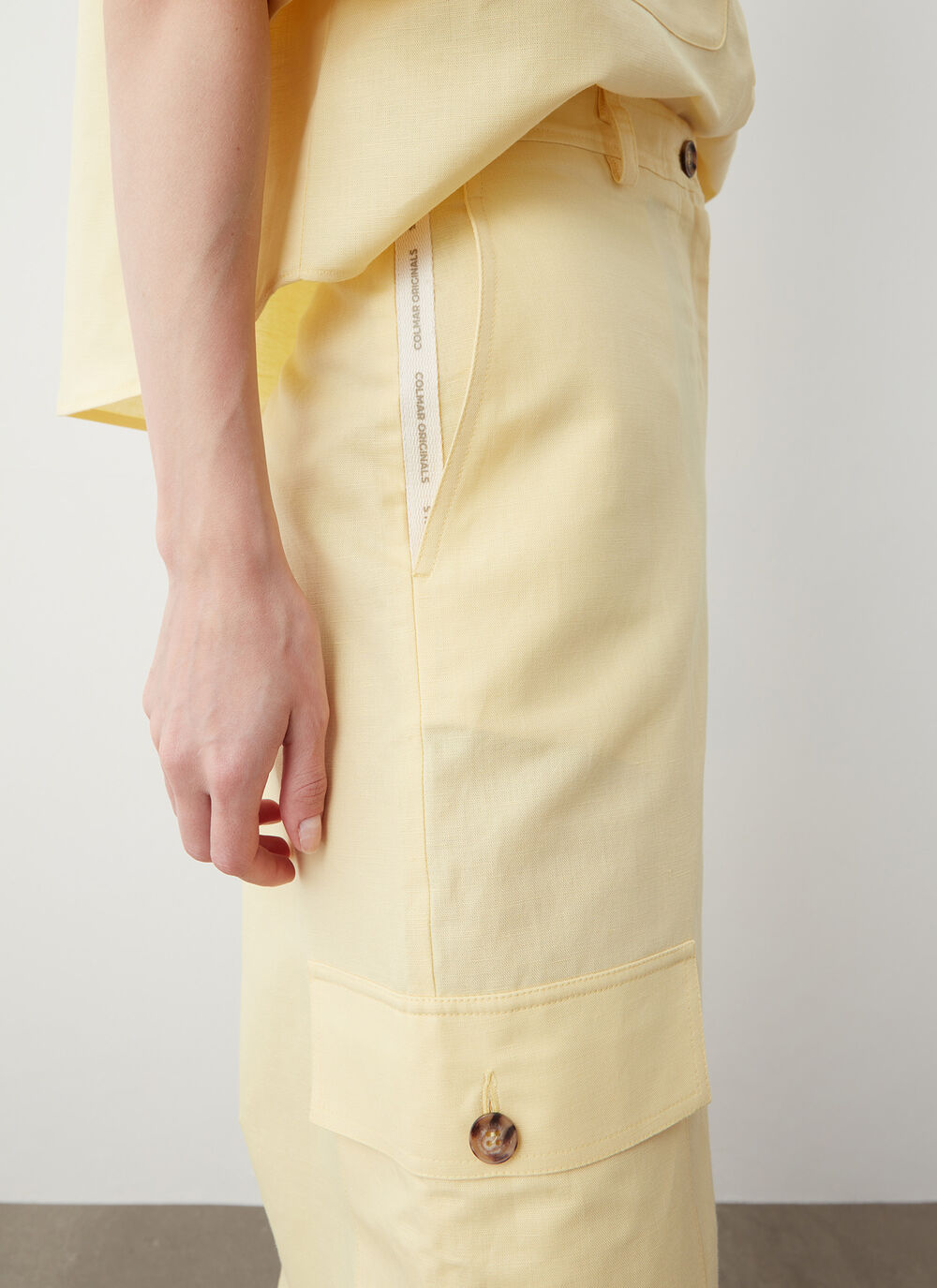 Linen cargo trousers image number 2