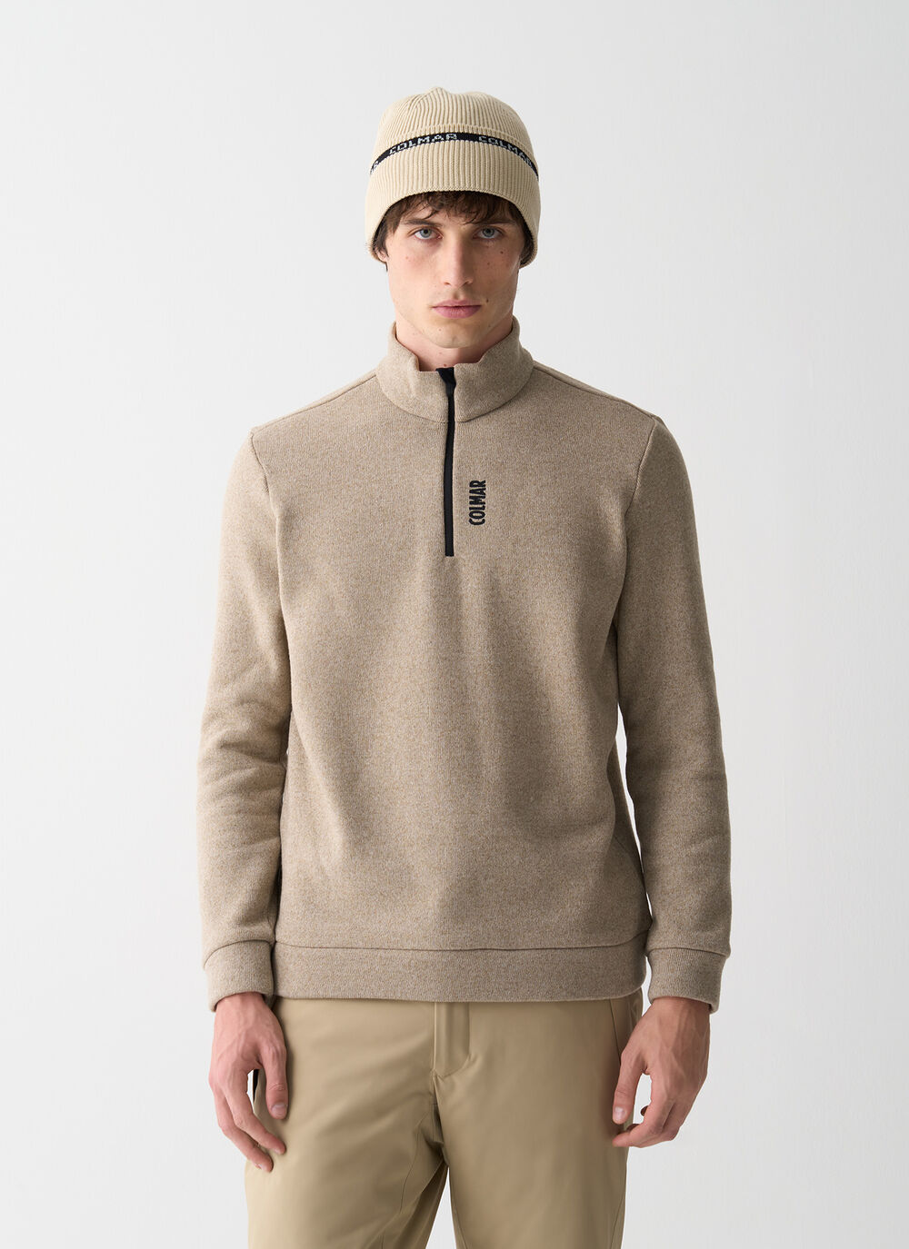 Half-zip wool ski fleece image number 1