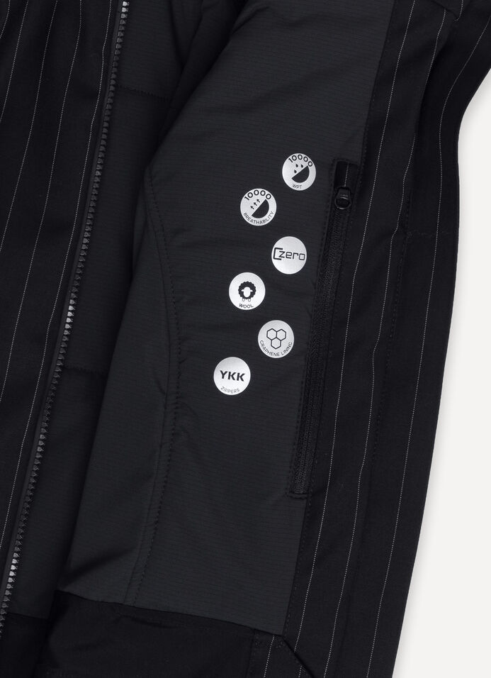 Delicacy pinstripe fabric ski jacket image number 6