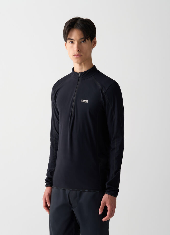Thermal stretch ski jumper with half-zip image number 0
