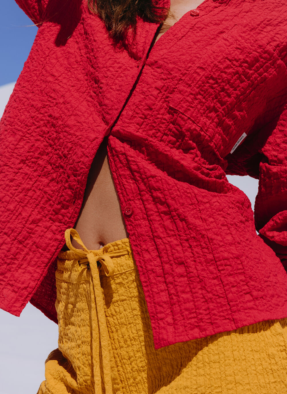 Shirt in crinkled fabric image number 0