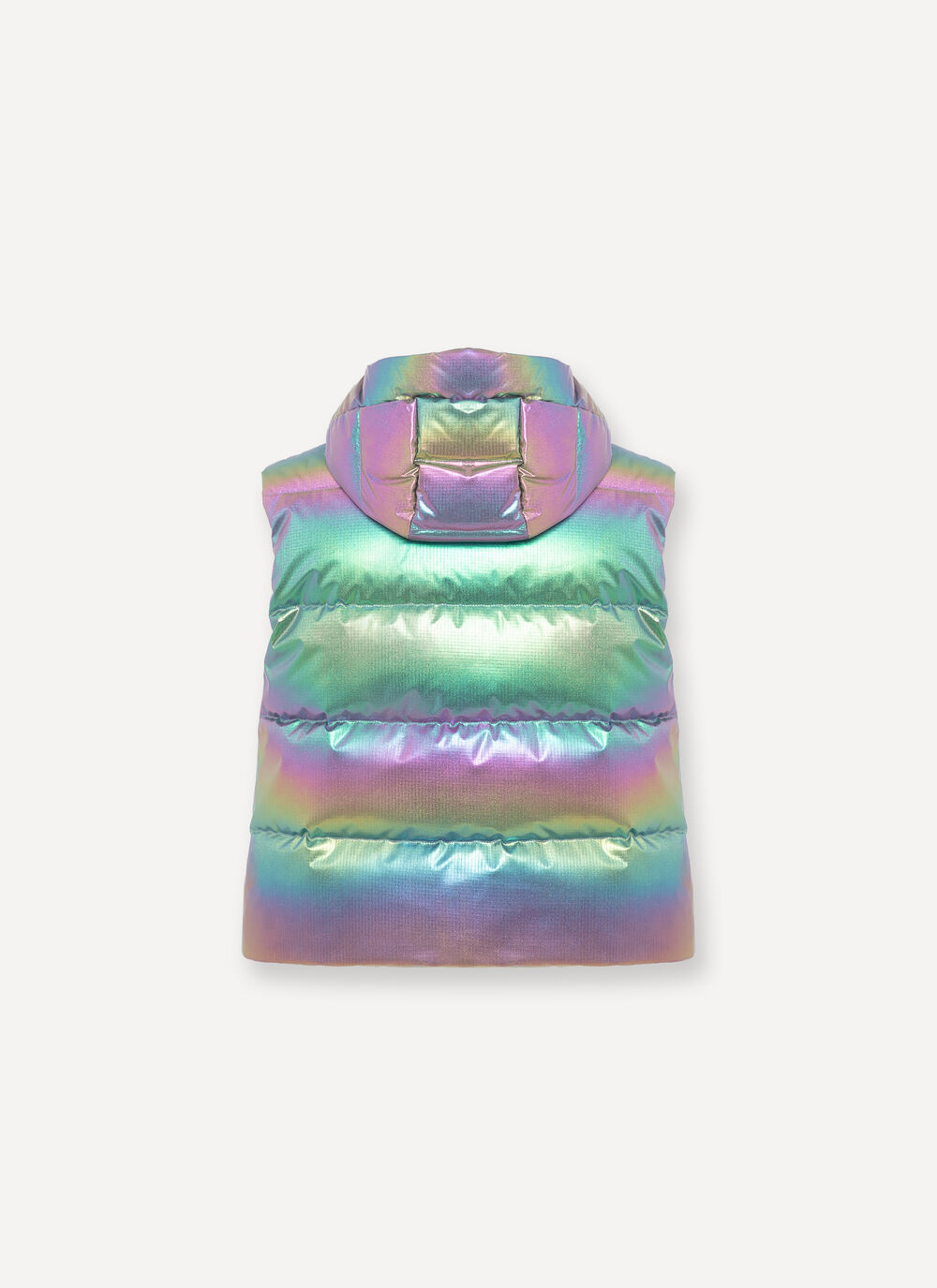 Iridescent puffy gilet image number 5