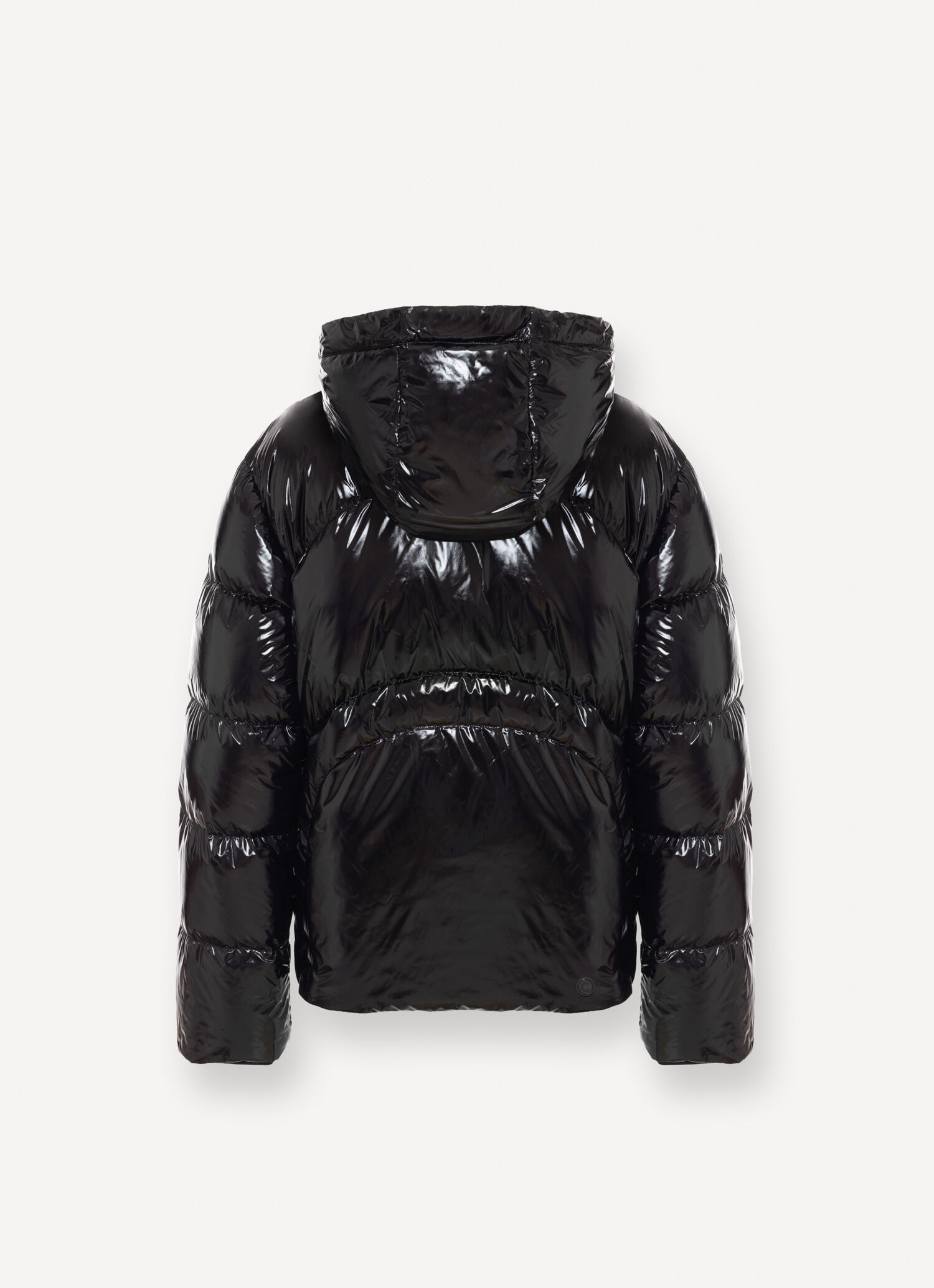 Glossy hooded down jacket - BLACK | Colmar