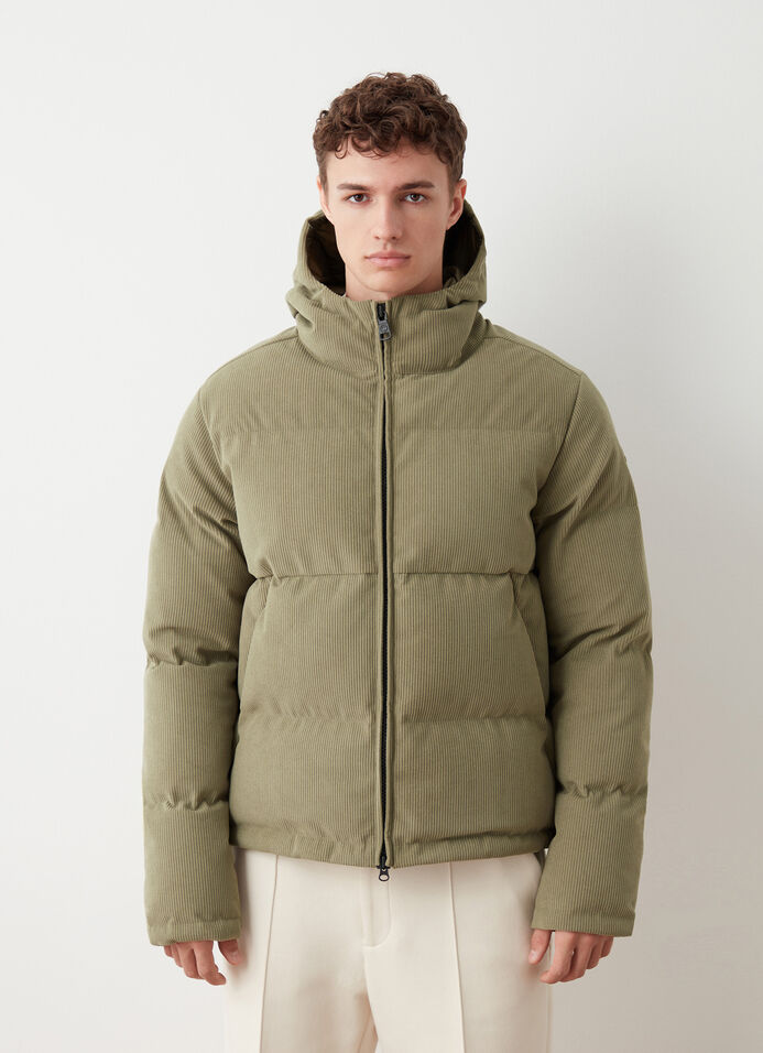 Waterproof corduroy down jacket image number 1