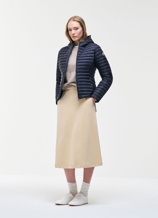 Light down jacket with hood