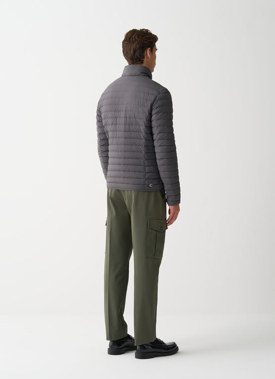 Light down jacket with padded collar 