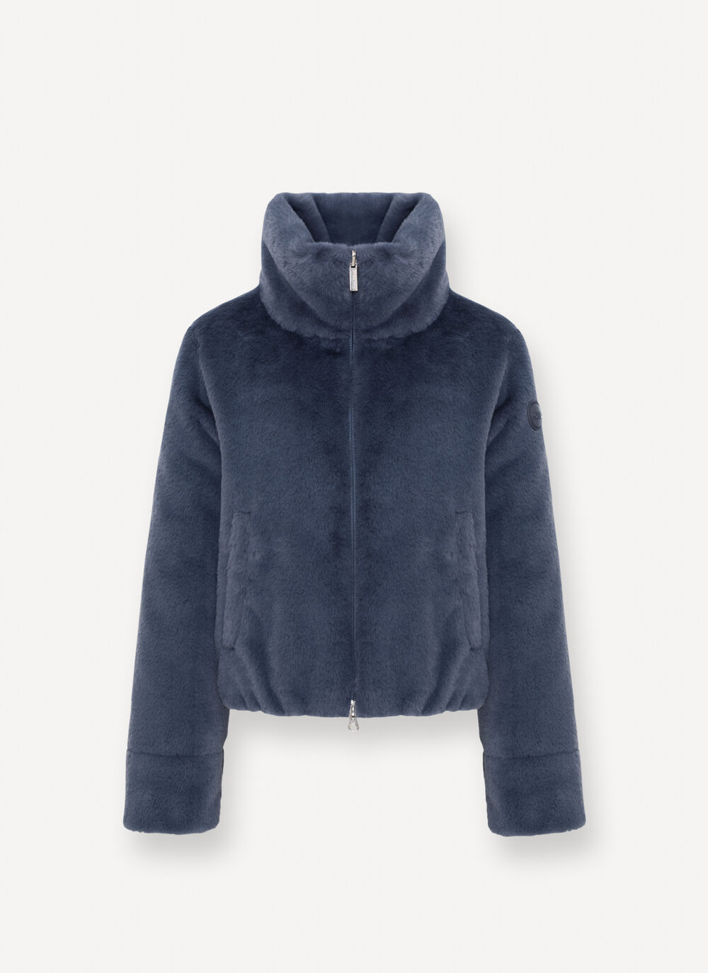 Reversible faux fur down jacket image number 4