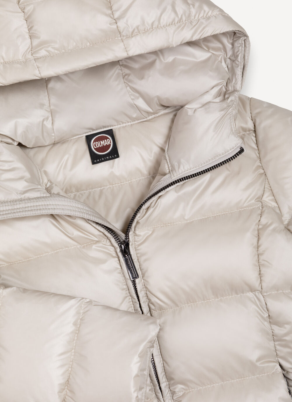 Long down jacket with hood  image number 6