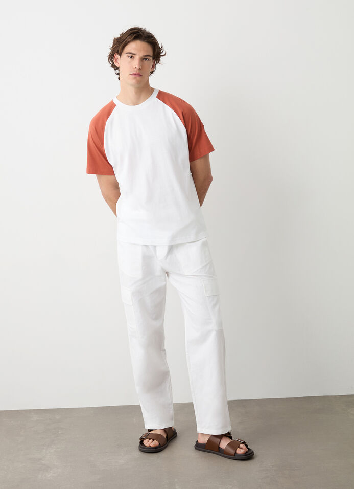Linen safari trousers image number 0