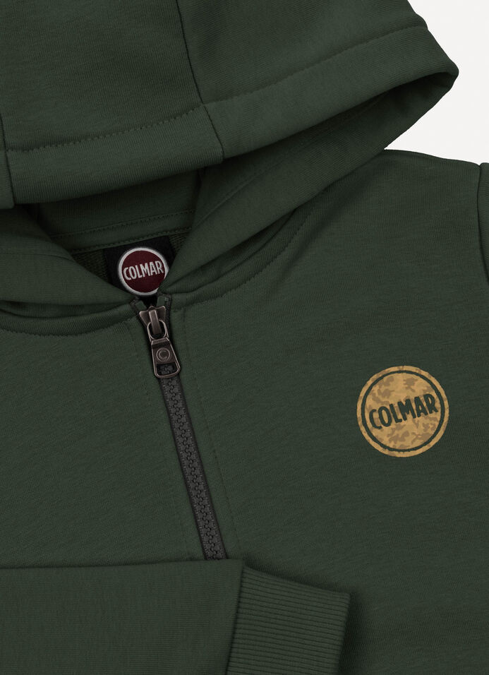Zip-up sweatshirt with camouflage logo image number 6