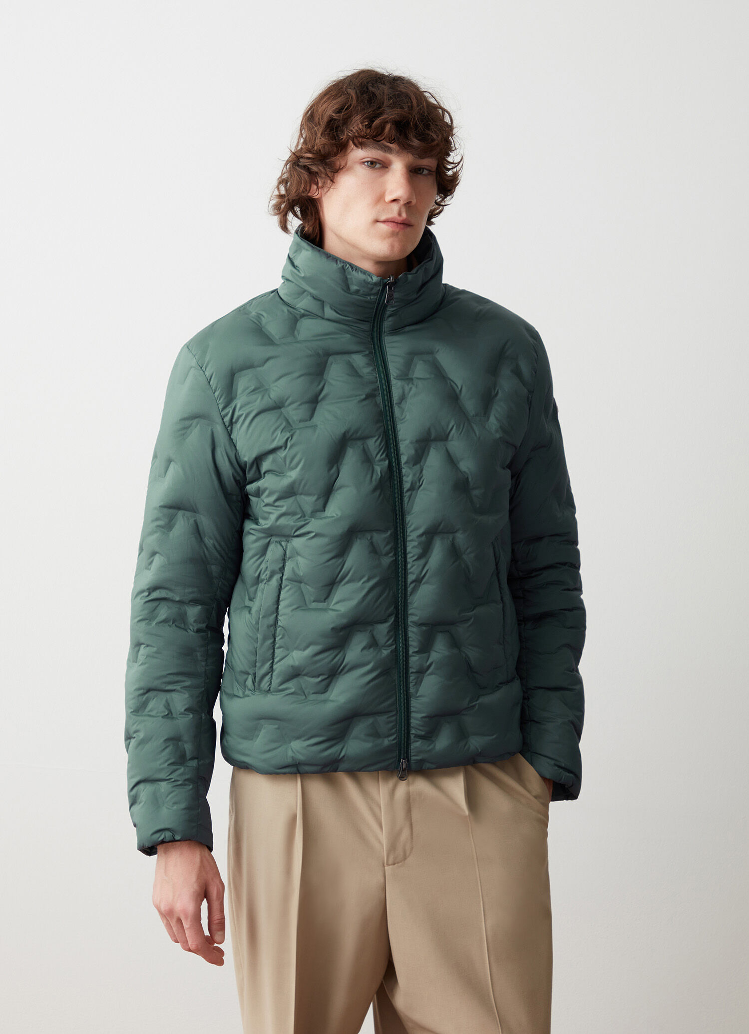 Reversible down jacket with seamless interior - BOTTLE GREEN | Colmar