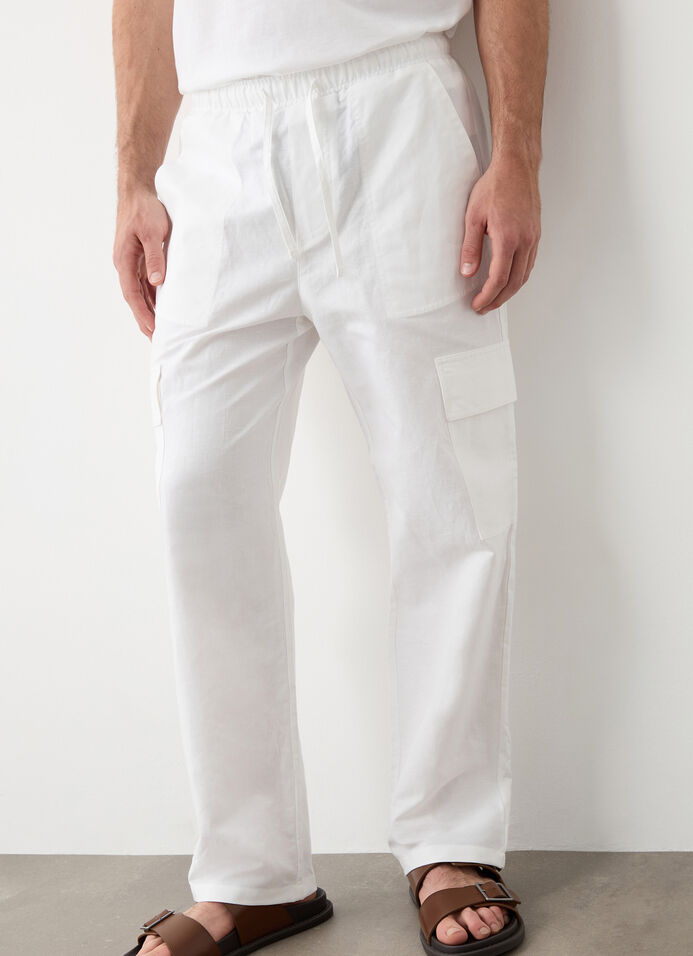 Linen safari trousers image number 1