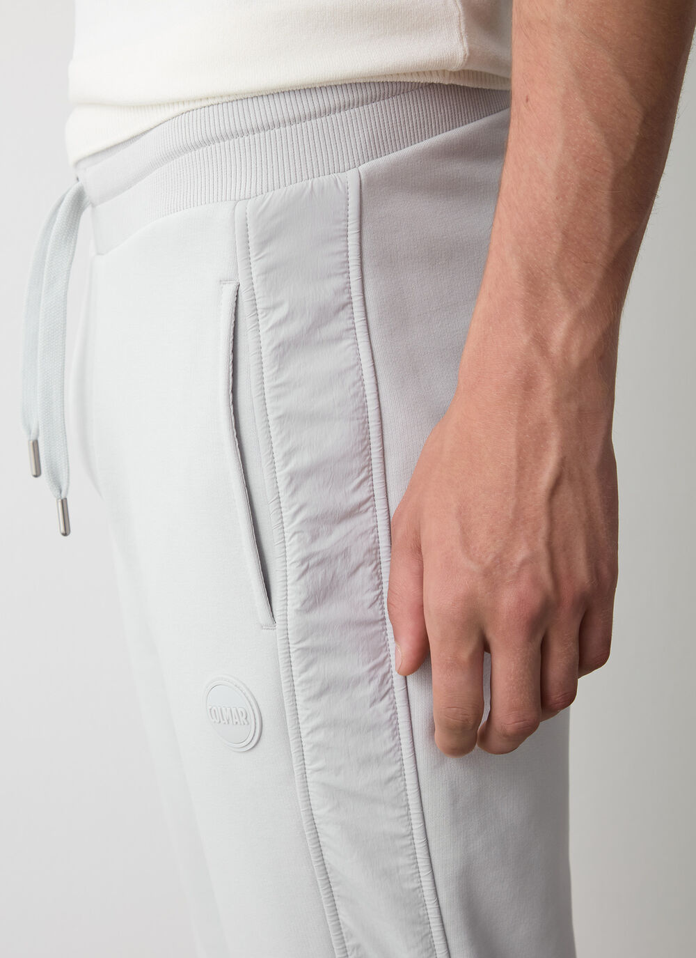 Fleece trousers with nylon band image number 2