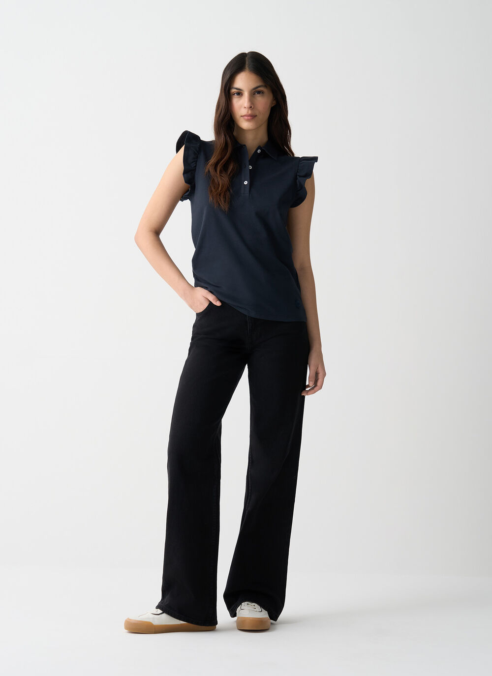 Polo en piqu&eacute; avec ruches image number 0