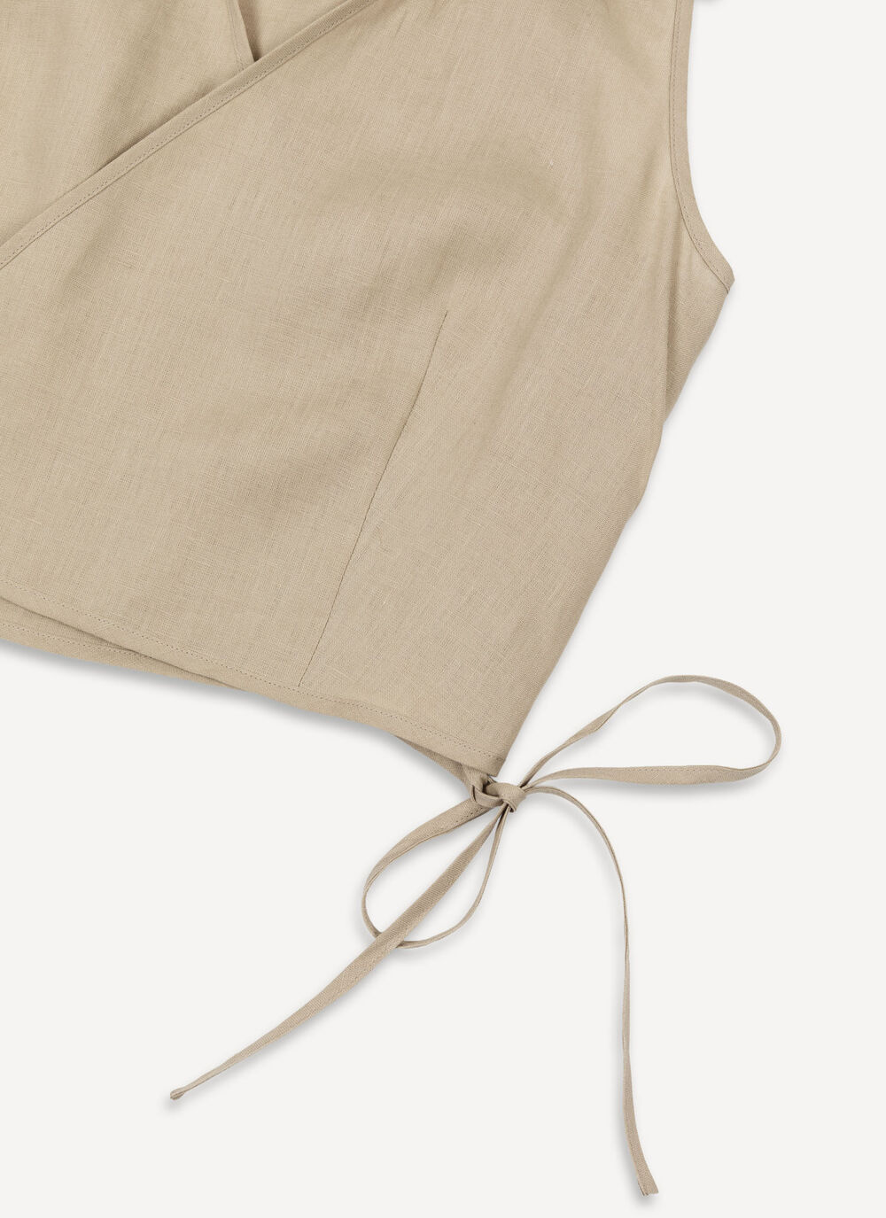 Crossed Linen Vest image number 7