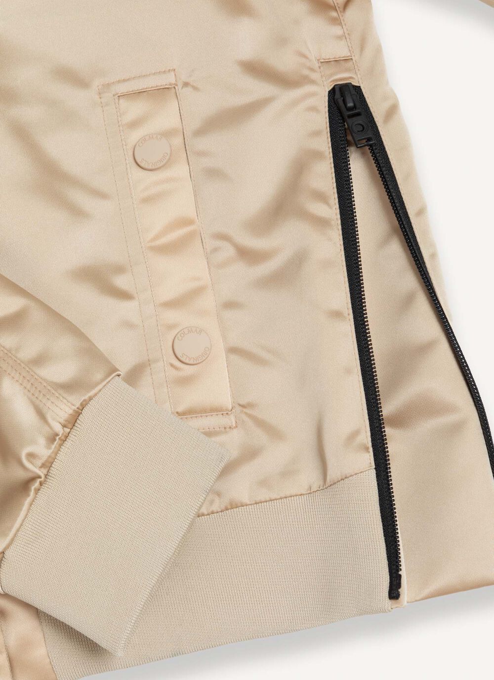 Satin bomber jacket with side zips image number 6